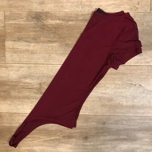 Maroon body suit